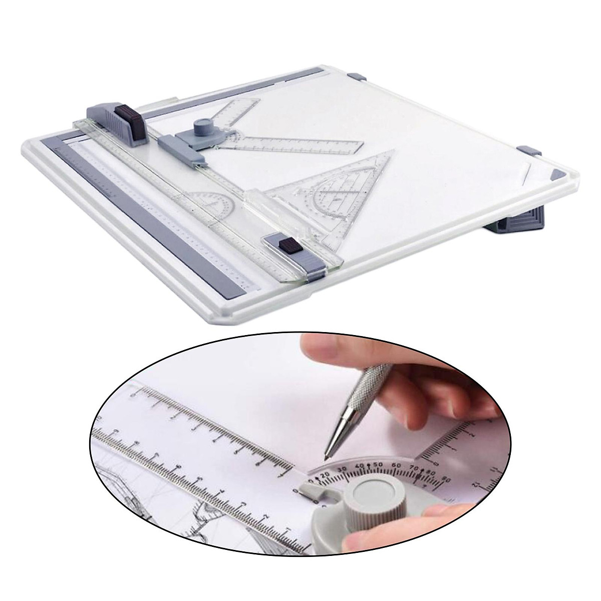 A3 Drawing Board Drafting Table Measuring System Protractor Sliding Ruler