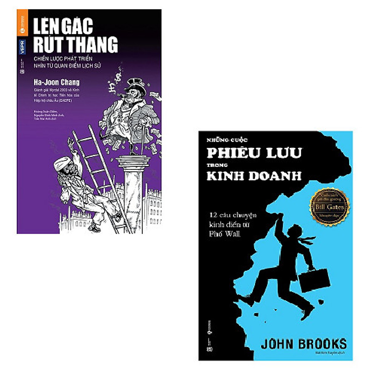 Combo Bộ 2 cuốn sách về những câu chuyện kinh tế: Lên Gác Rút Thang Chiến Lược Phát Triển Nhìn Từ Quan Điểm Lịch Sử - Những Cuộc Phiêu Lưu Trong Kinh Doanh