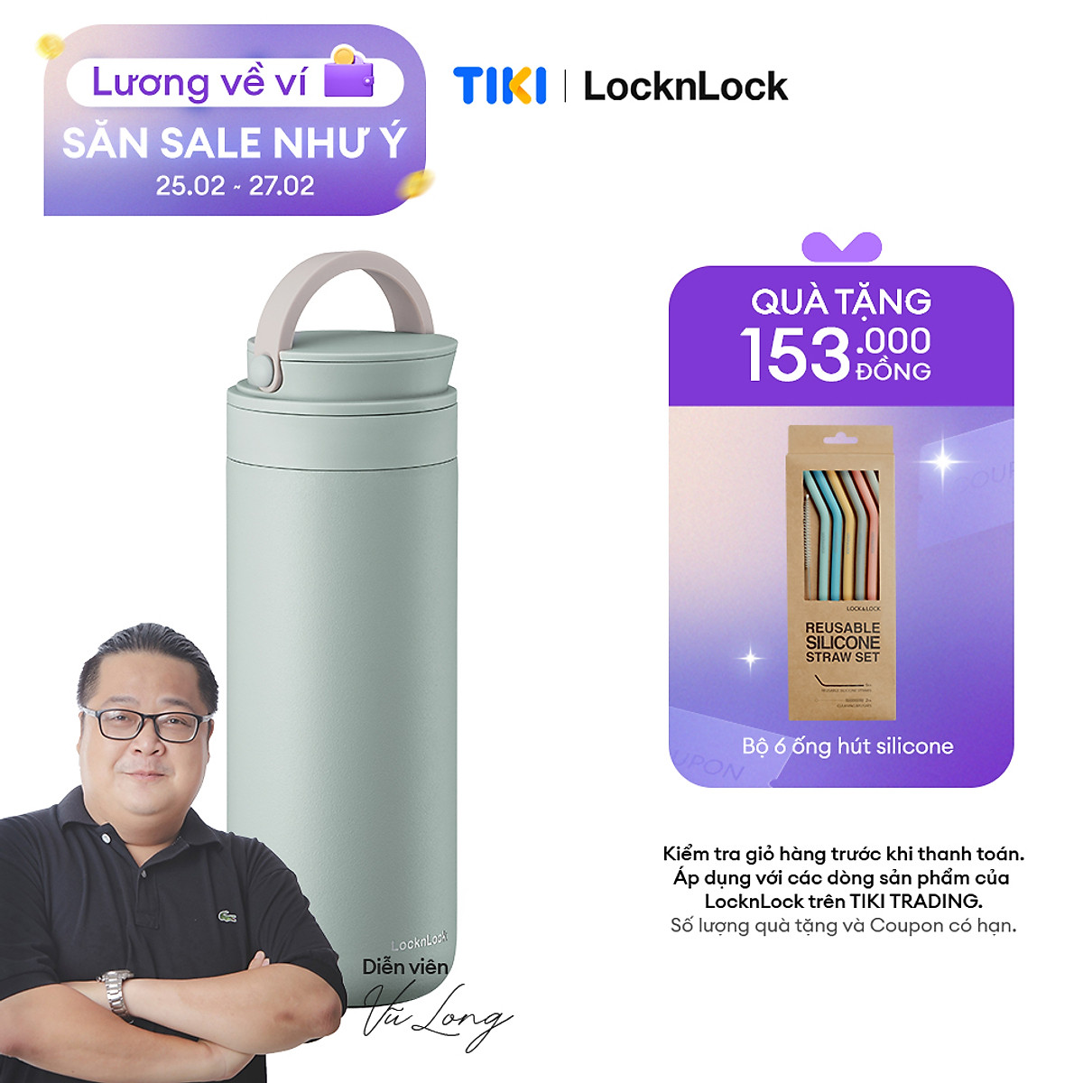 Bình giữ nhiệt LocknLock Metro Two Way LHC4272/LHC4274 - Hàng chính hãng