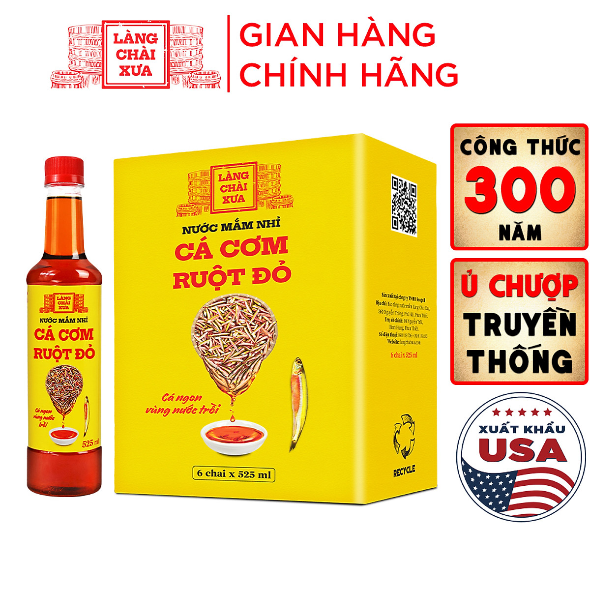 Đặc Sản Phan Thiết - Nước Mắm Nhỉ Cá Cơm Vàng Ruột Đỏ Làng Chài Xưa 525Ml/Chai Cá Ngon Vùng Nước Trồi 300 Năm Truyền Thống