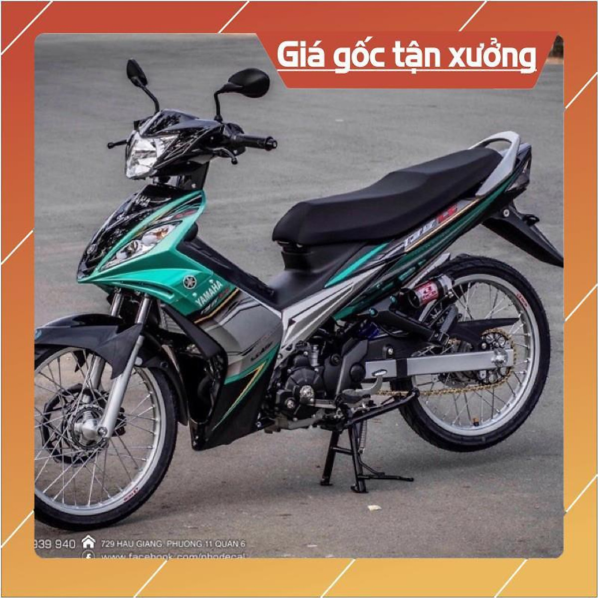 Tem xe exciter 2010 vàng đen trắng  Nguyễn Decal  Chuyên Dán Keo Xe  Design Tem Xe Decal Tem Xe Nguyễn Decal