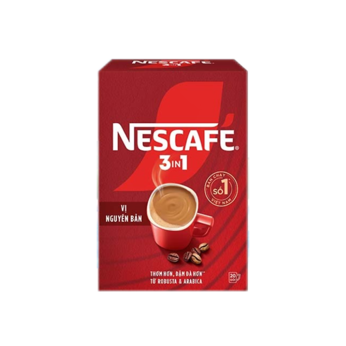 Cà phê hoà tan NESCAFÉ 3IN1 VỊ NGUYÊN BẢN - công thức cải tiến (hộp 20 gói x 16g )