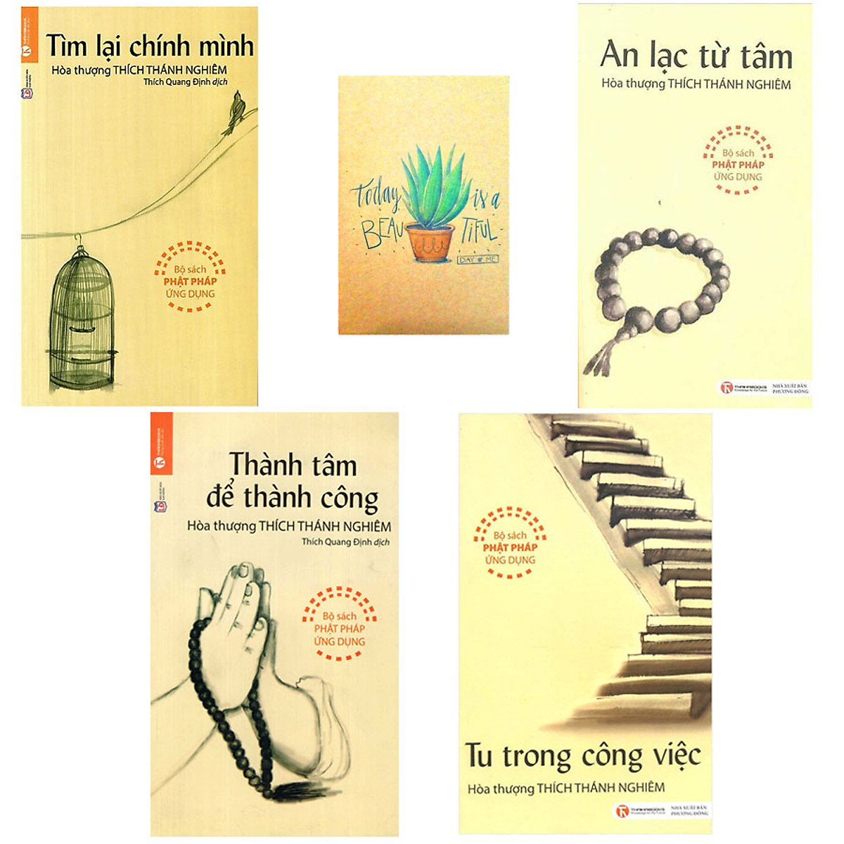 Combo An Lạc Từ Tâm, Tìm Lại Chính Mình, Thành Tâm Để Thành Công và Tu Trong Công Việc (Tặng Kèm Sổ Tay)