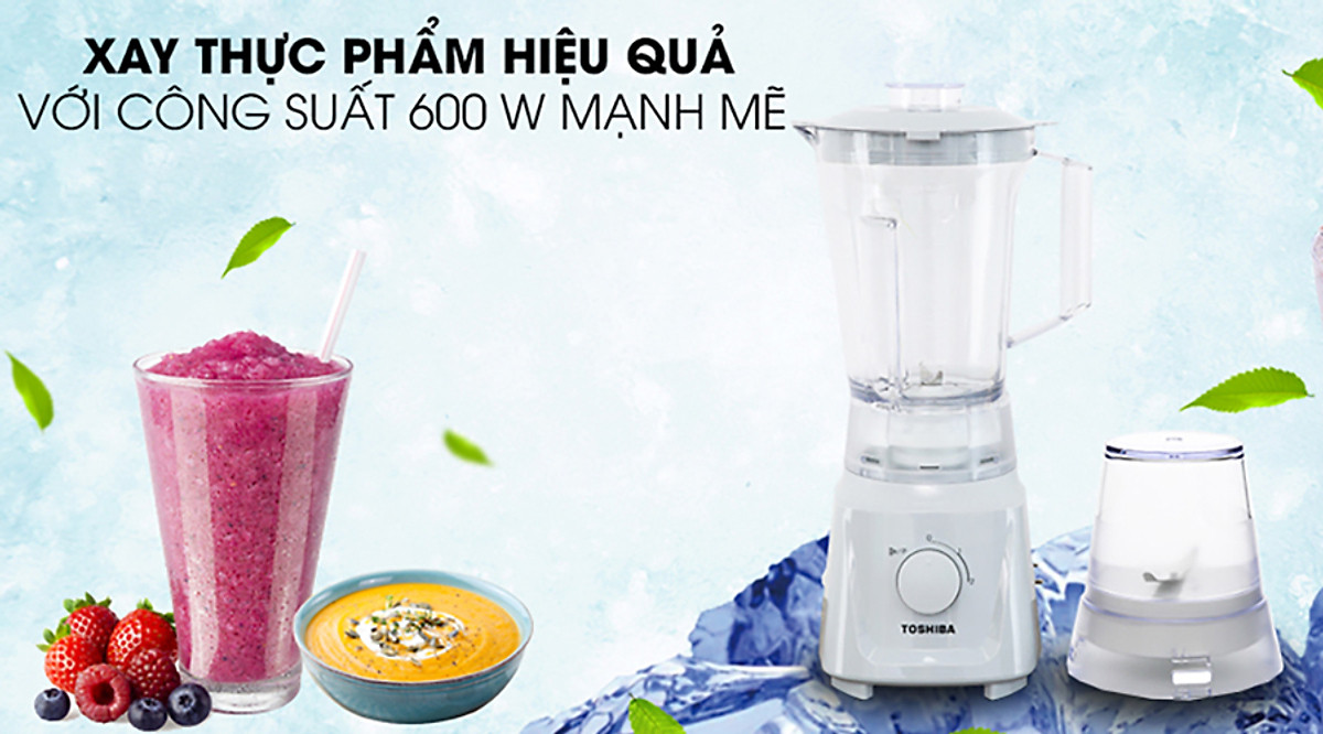 Máy Xay Sinh Tố Toshiba MX-60T(H) (600W - 1.5 Lít) - Hàng Chính Hãng