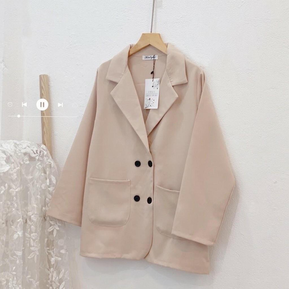 Áo Blazer Tay Dài Màu Trơn Cho Nữ- Áo Blazer Vest Nữ 1 Lớp Khoác Ngoài