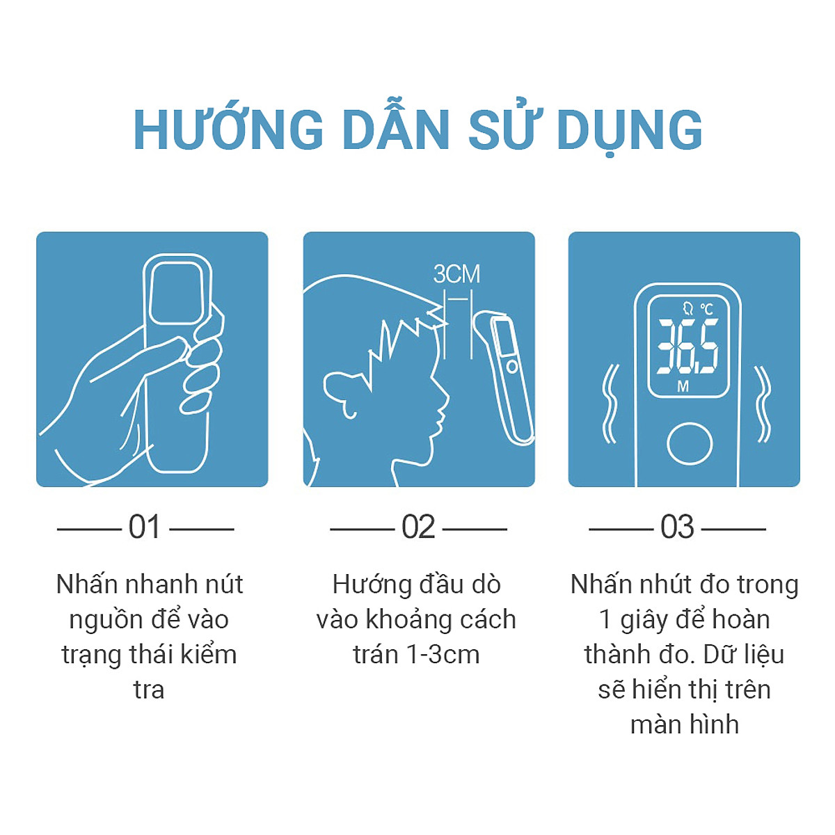 Nhiệt kế điện tử hồng ngoại đo trán Sinocare F1D1 - Thương hiệu Đức