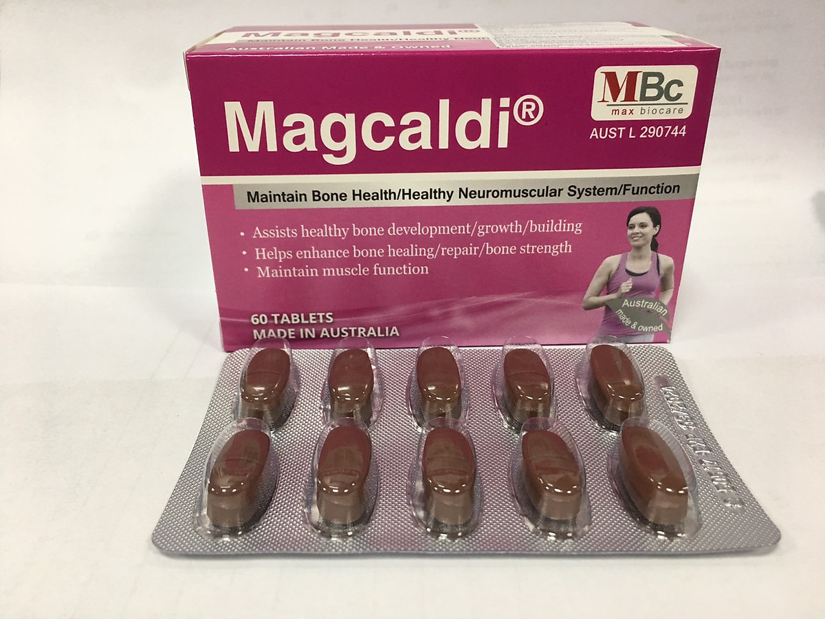 Thực phẩm Bảo Vệ Sức Khỏe Magcaldi Bổ sung canxi hữu cơ, magie và vitamin D3 dành cho phụ nữ , trẻ em & người lớn