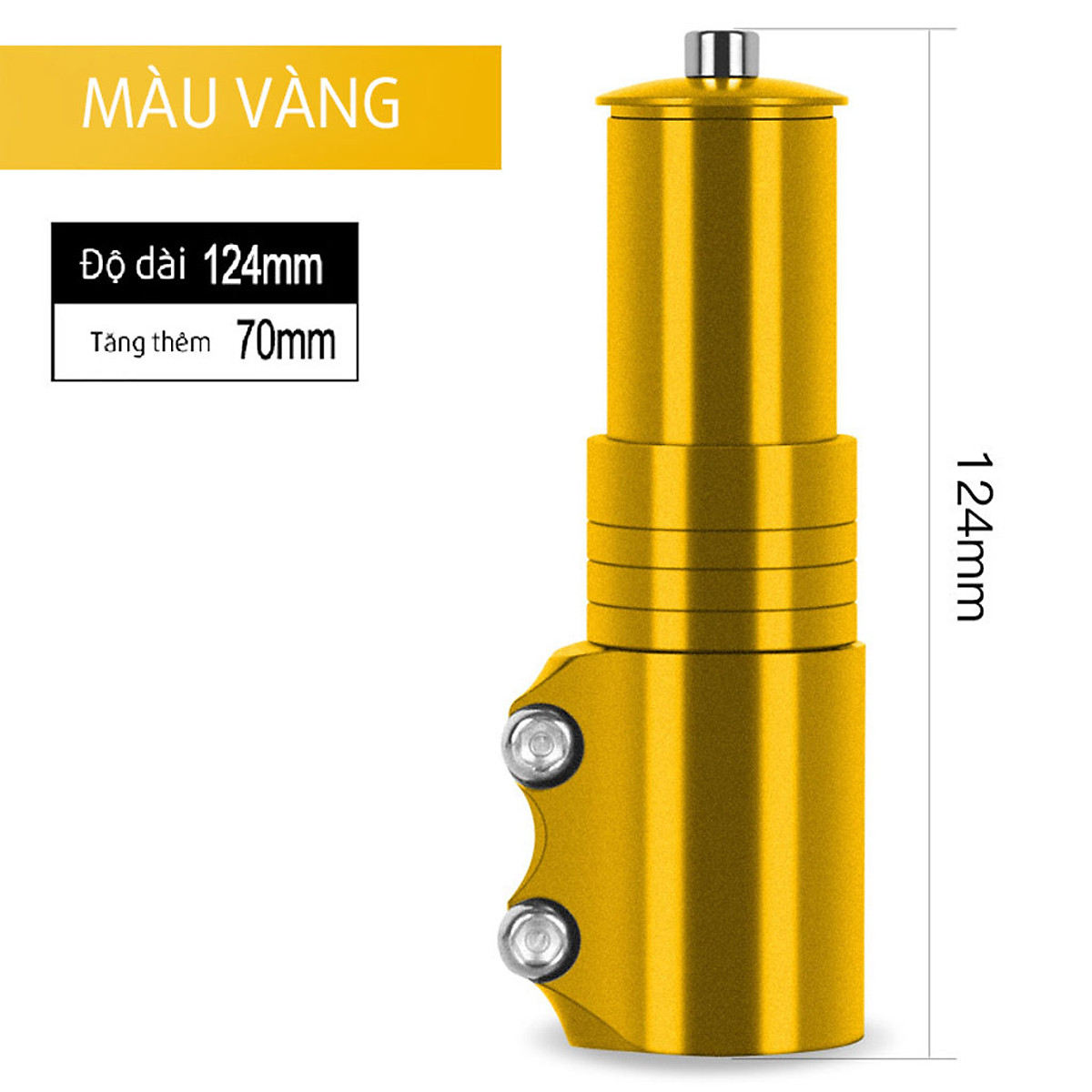 Ống Nâng Tay Lái Xe Đạp Bằng Nhôm Cao 12cm Phù hợp Ống trong phi 28,6mm Điều Chỉnh Độ Cao Ghi Đông Xe Đạp MaiLee