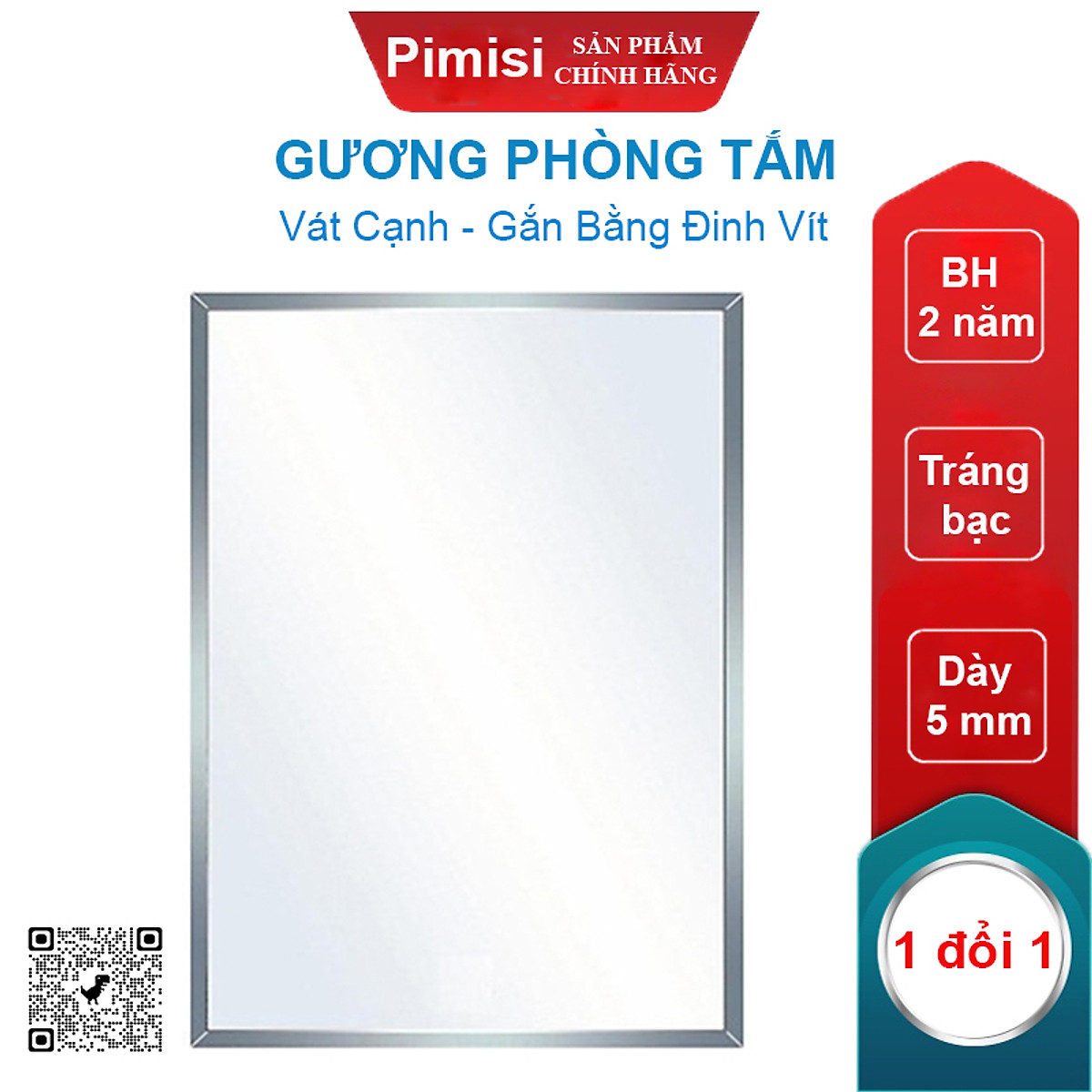 Mua Gương Phòng Tắm Treo Tường Pimisi PG-135V Trong Nhà Vệ Sinh ...