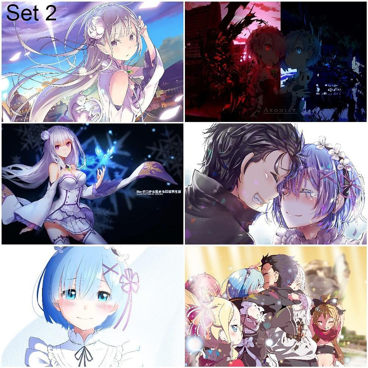 Bộ 6 Poster anime Re:Zero − Bắt đầu lại ở thế giới khác (1) (bóc Bộ 6 Poster anime Re:Zero − Bắt đầu lại ở thế giới khác (1) (bóc