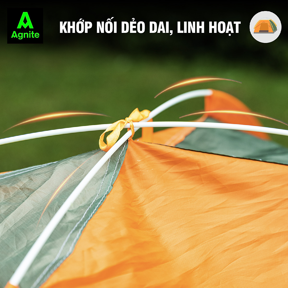 Lều cắm trại Agnite, lều picnic, lều dã ngoại tự bung, lắp và tháo dễ dàng nhanh chóng, nhiều mẫu mã, kích thước