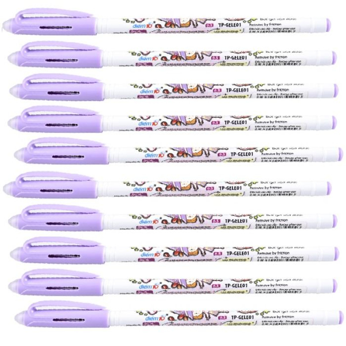Bộ 10 Bút Gel Điểm 10 xóa được TP-GELE01