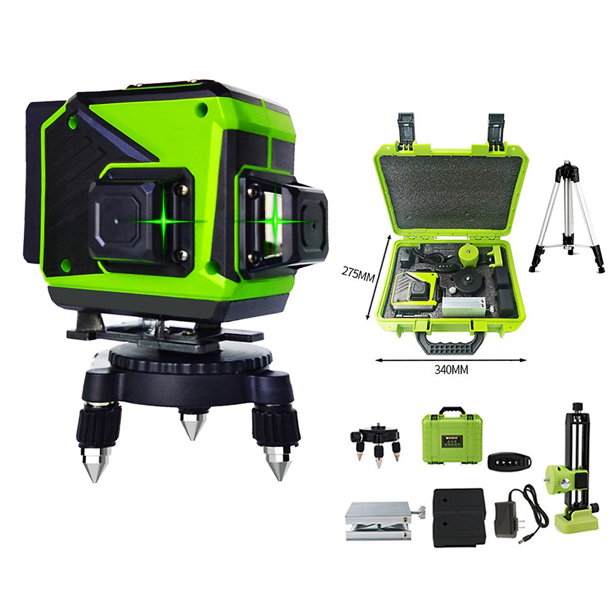 Máy cân mực lasermáy cân bằng laser 12 tia xanh XCORT Chính Hãng 2 PIN