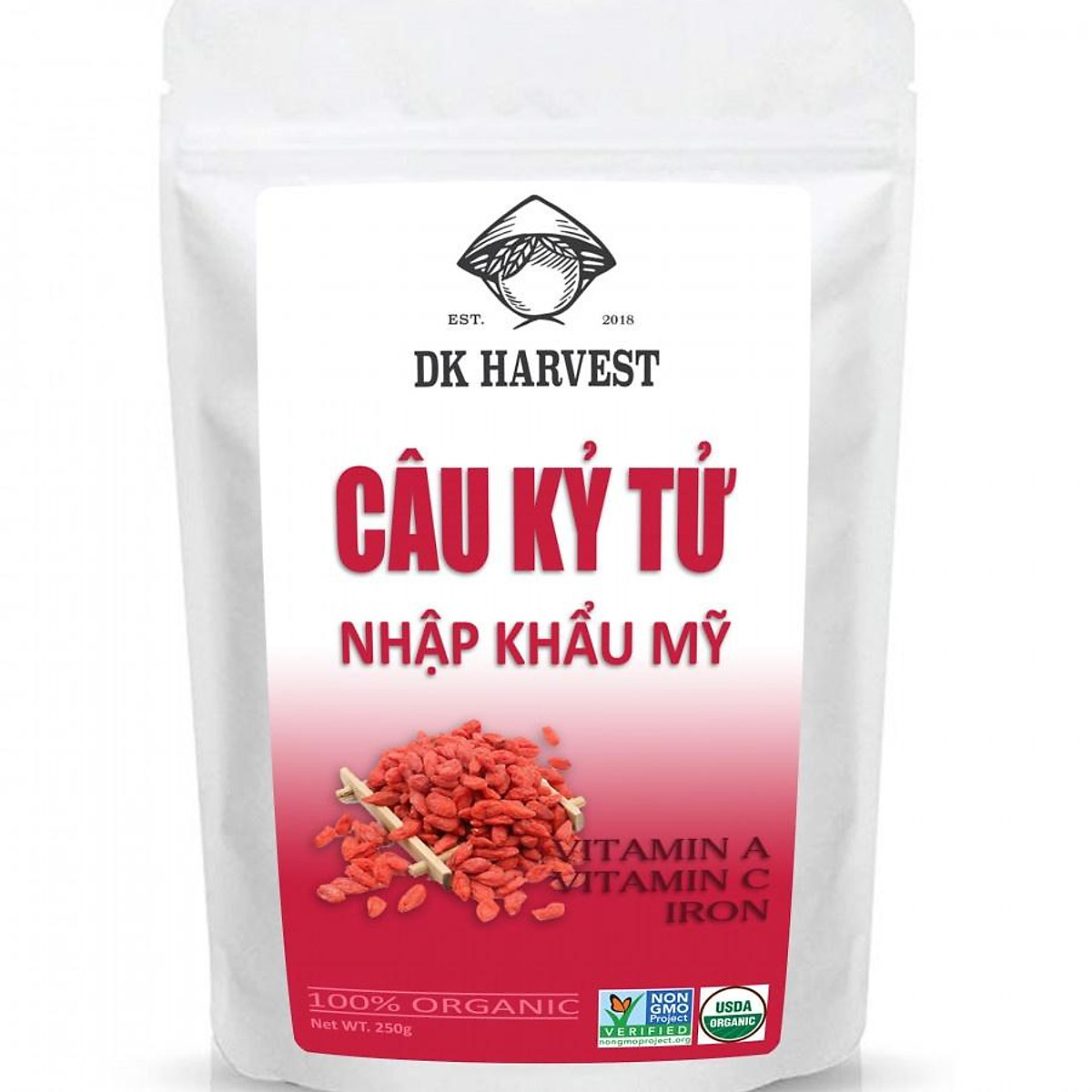 COMBO TIẾT KIỆM - Câu Kỷ Tử 100g & Táo Đỏ Tân Cương Dried Jujube DK Harvest 350g