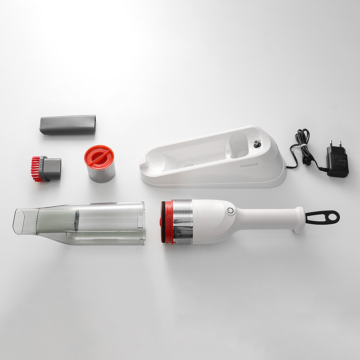 Máy hút bụi cầm tay mini 0.5L LocknLock ENV136WHT, Hàng chính hãng, bộ lọc HEPA, 75W, Lực hút mạnh, nhỏ gọn - JoyMall