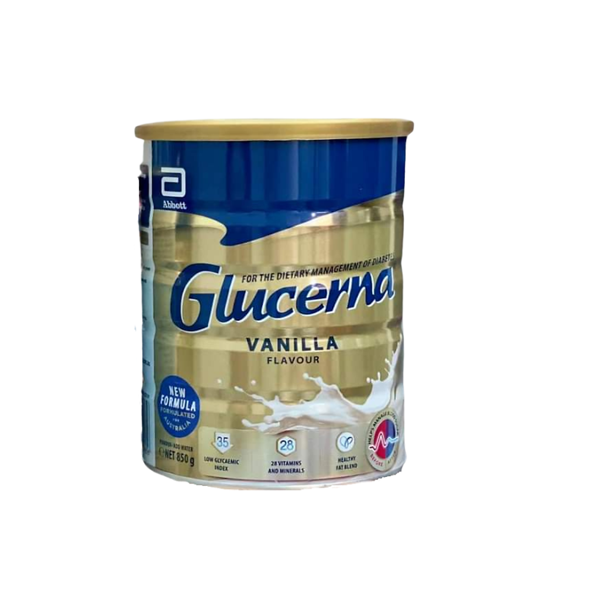 Glucerna Úc sữa cho người tiểu đường - Bổ sung đầy đủ dinh dưỡng và Cân bằng đường huyết (Vanilla- 850g)