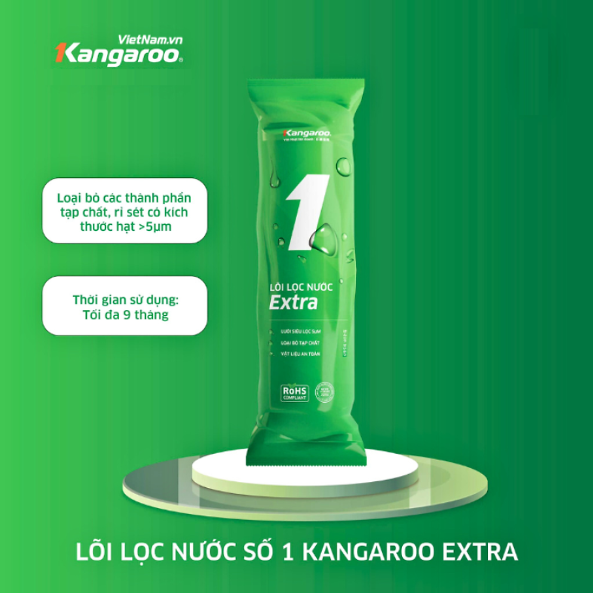 Lõi lọc nước số 1 Kangaroo thay thế cho các loại máy lọc RO - Hàng chính hãng