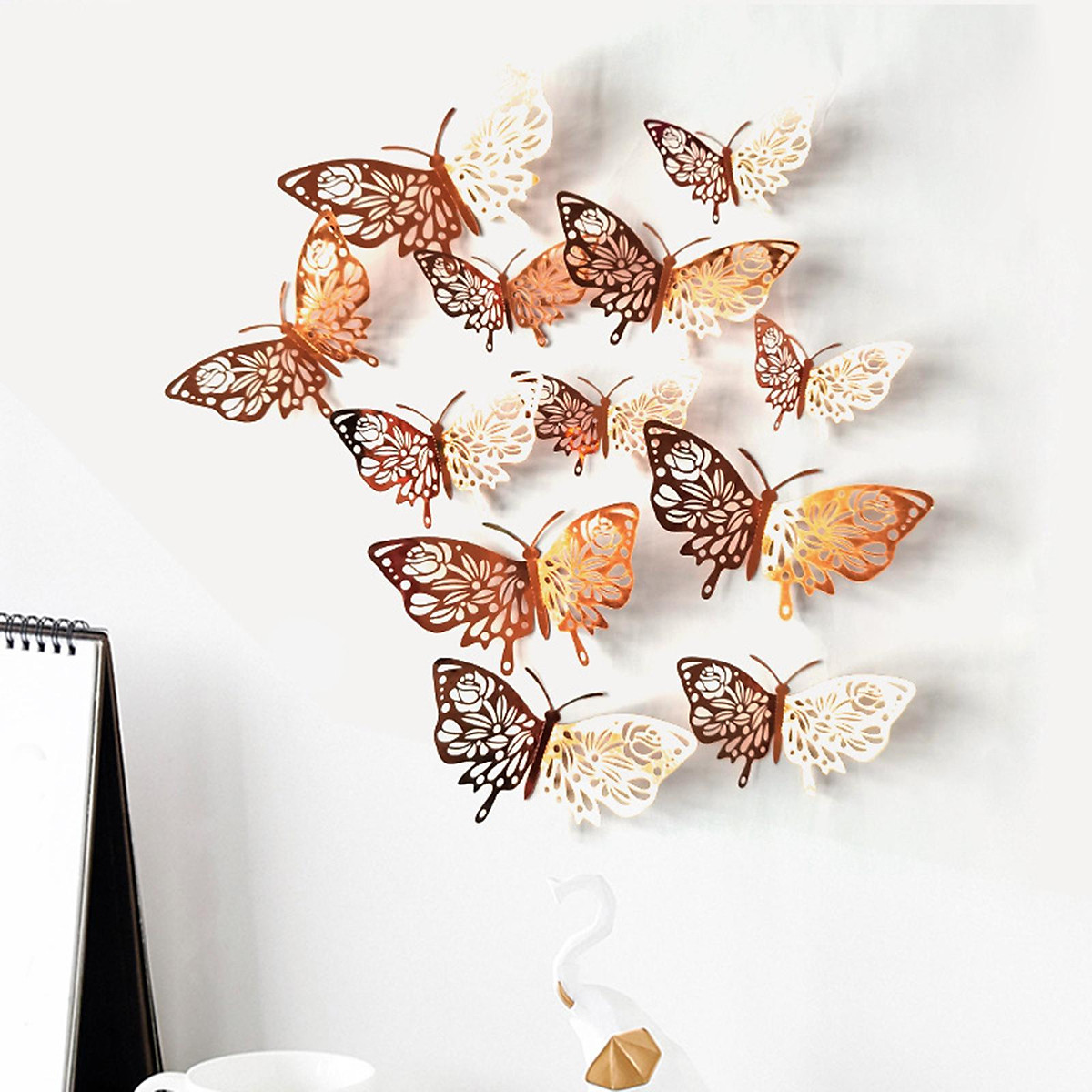 12Pcs 3D Butterfly Wall Stickers Art Decals Home Room Decorations Kids Room