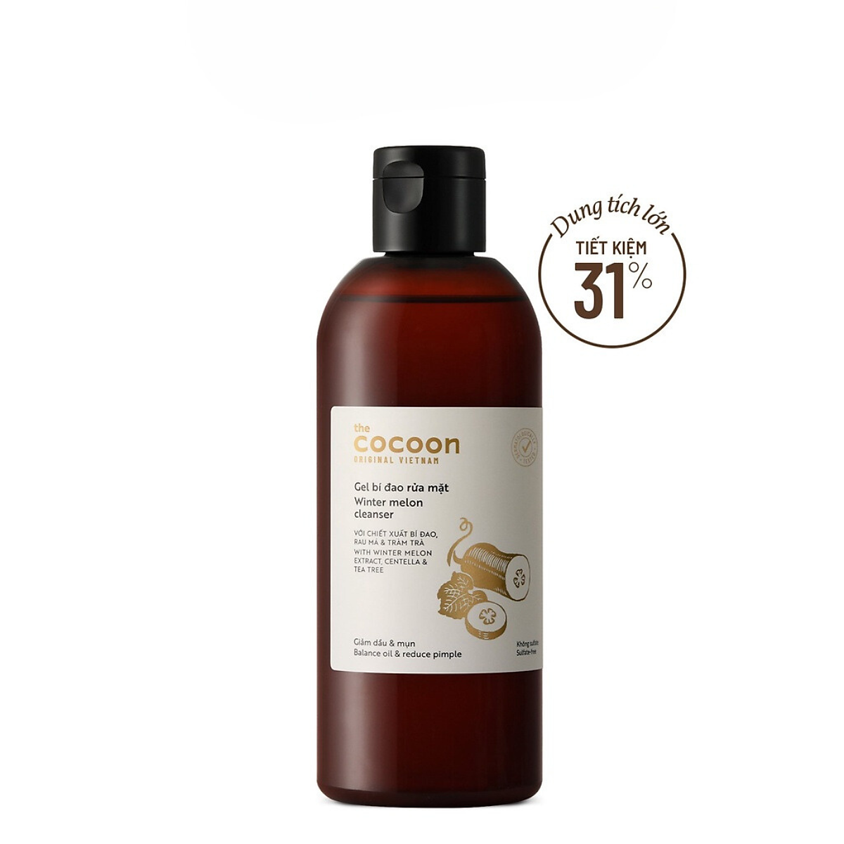Sữa rửa mặt dạng Gel bí đao rửa mặt Cocoon 310ml