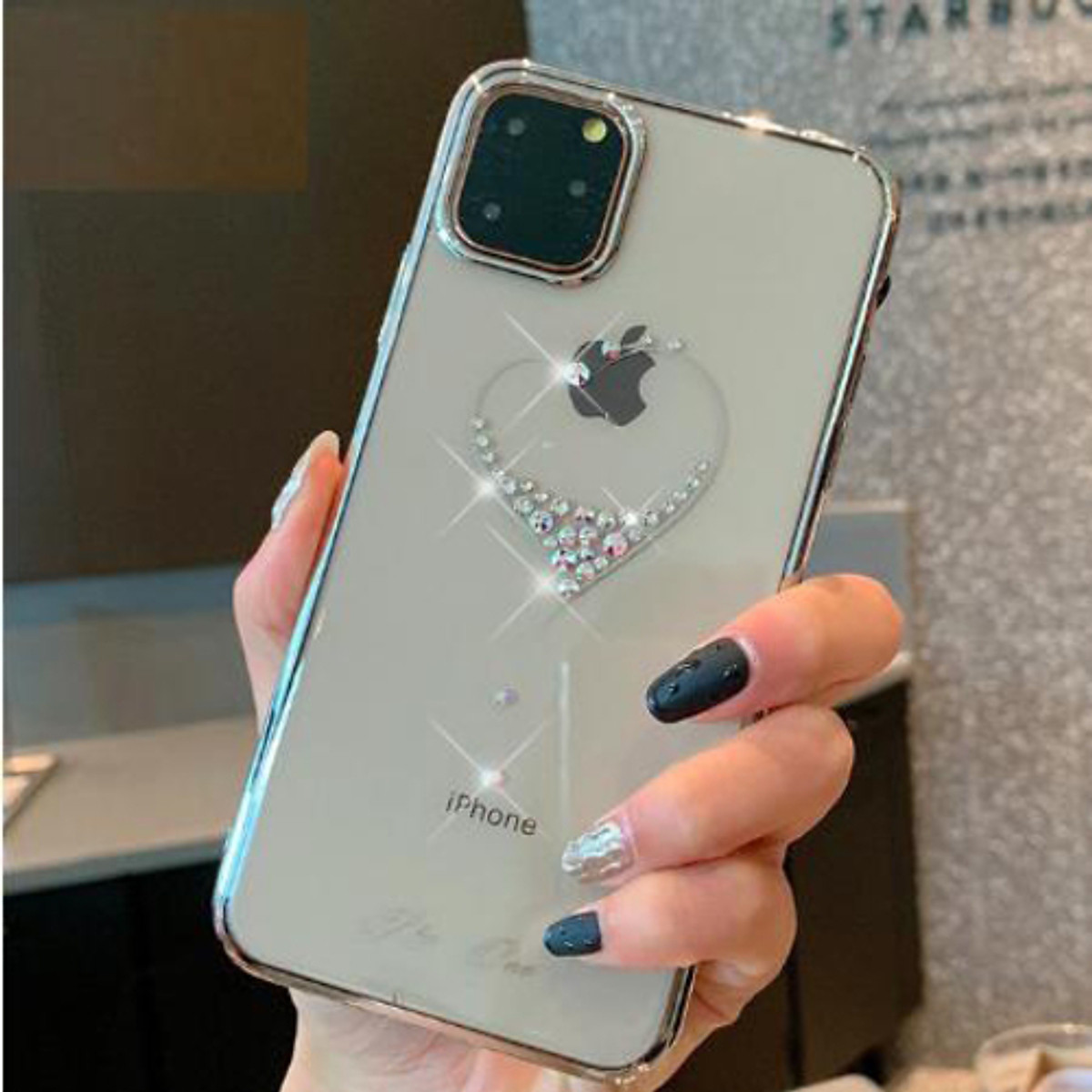 Ốp lưng đính đá hoạ tiết cho iPhone 11 - SIlver | Hoàng Hải ...