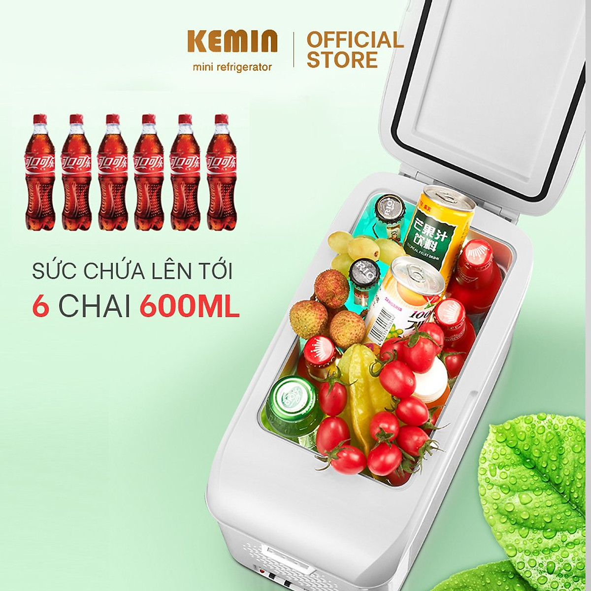 Tủ lạnh ô tô Kemin K9A - 9L Chính Hãng- Dùng ở nhà và ô tô - Hai chiều nóng lạnh