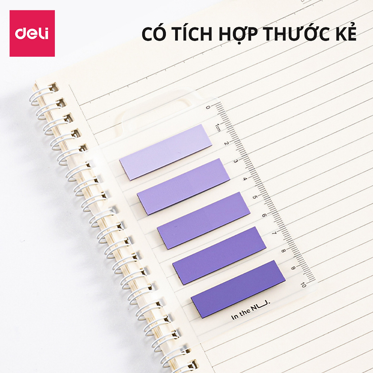 Set 100 Tờ Giấy Note Ghi Chú, Giấy Nhớ Deli - Giấy Phân Trang Chất Lượng Cao Tiện Lợi, Màu Pastel Học Sinh Văn Phòng