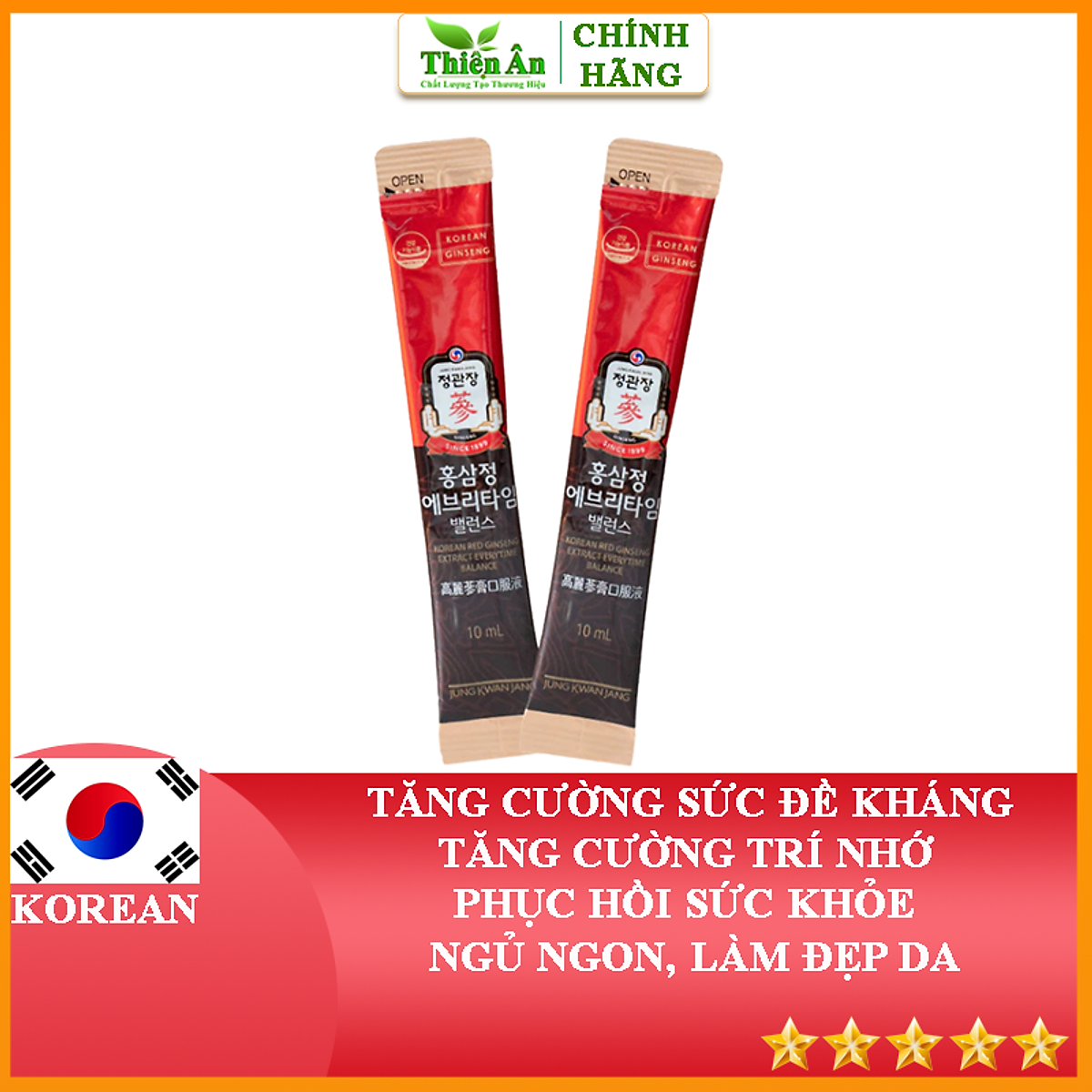 Tinh Chất Hồng Sâm Pha Sẵn KGC Choeng Kwan Jang Everytime Balance 30 Gói