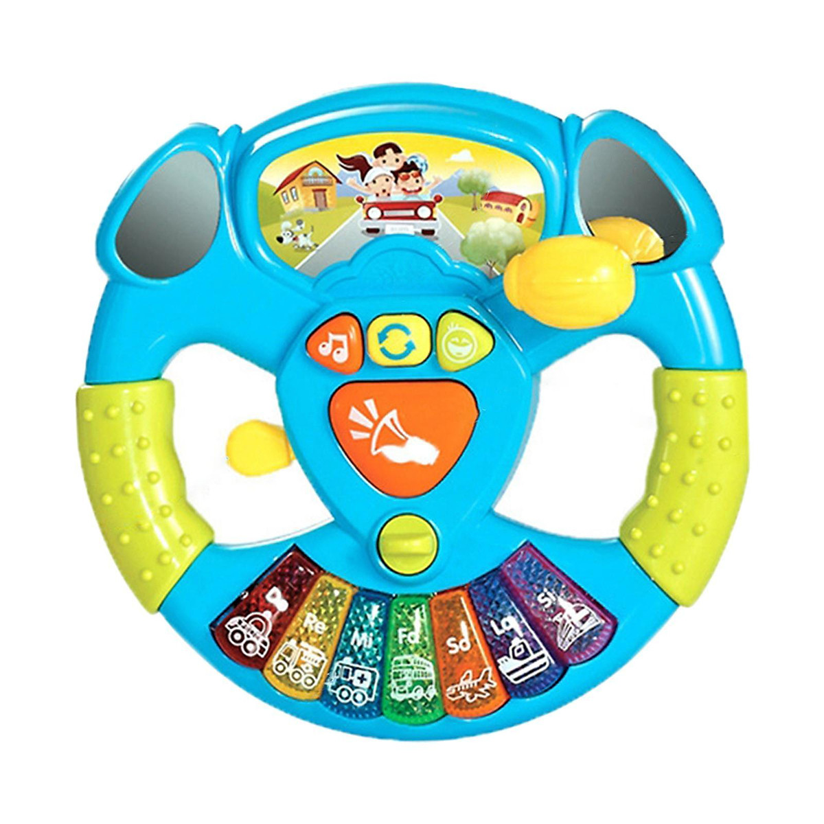 Early Educational Stroller Steering Wheel Simulation Copilot for Toddlers