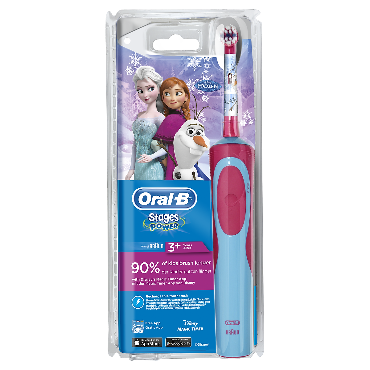 Bàn chải điện trẻ em Oral-B Vitality D12 Disney Frozen