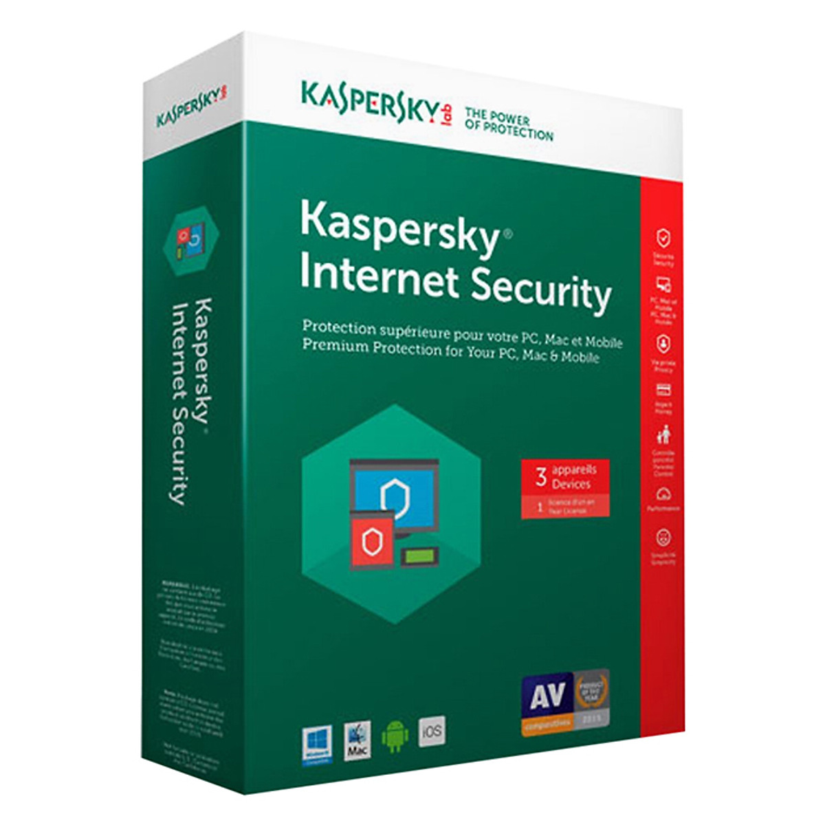 Phần Mềm Diệt Virus Kaspersky Internet Security (KIS) (3 User) - Hàng chính hãng