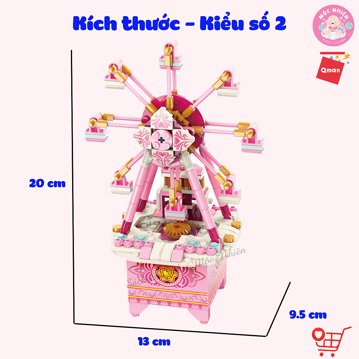 Đồ chơi lắp ráp lego Qman 42107 - Hộp phát nhạc sáng tạo dành cho bé gái từ 6 tuổi (418 chi tiết)