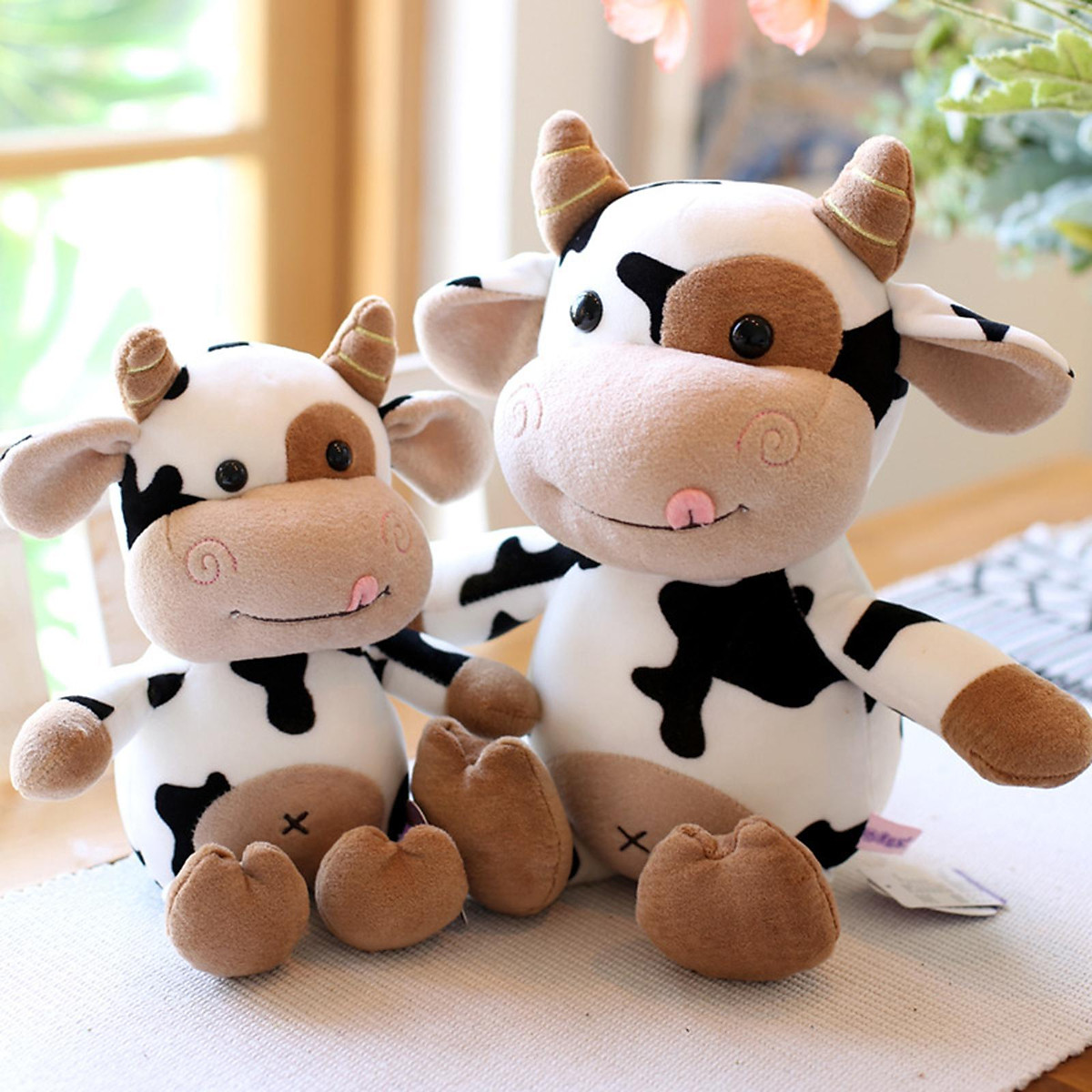 Cartoon Cow Plush Toy Comfortable Stuffed Animal Doll for Home Ornament Cartoon Cow Plush Toy Comfortable Stuffed Animal Doll for Home Ornament