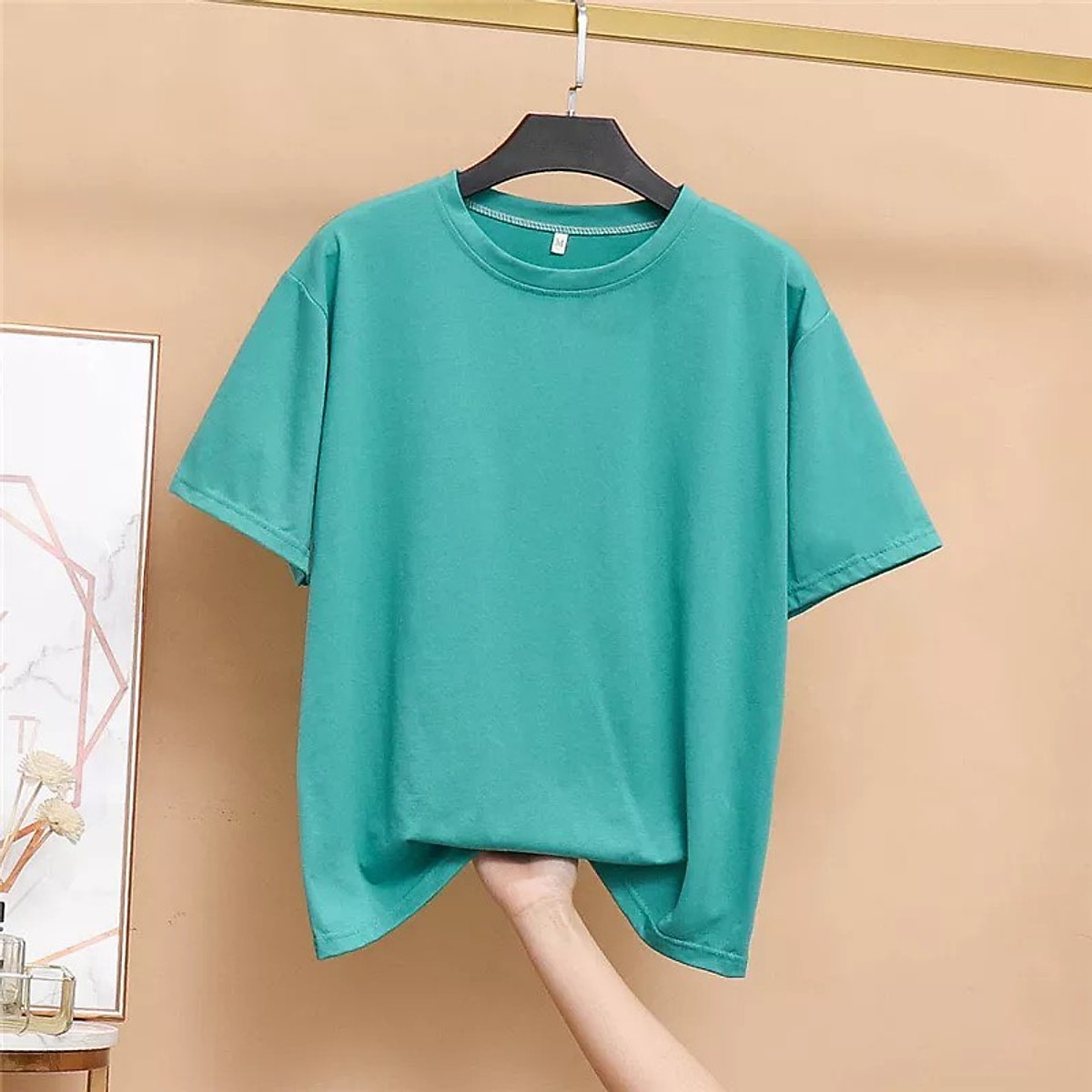 Áo Thun Nữ Tay Lỡ Basic, Chất Vải Mềm Đẹp