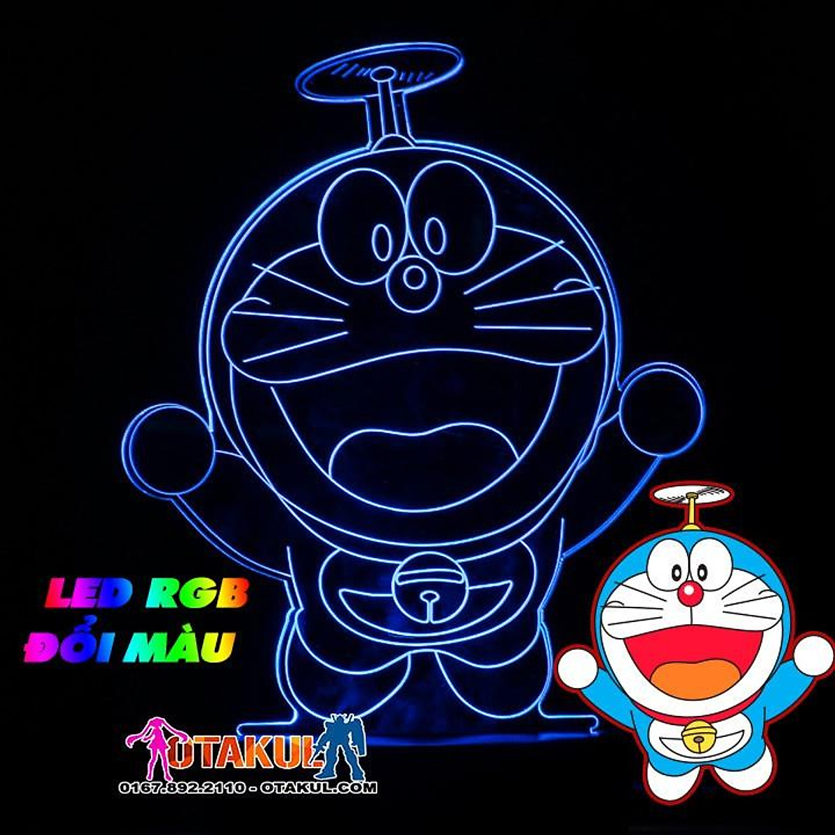 Led Doraemon Đèn Ngủ Doraemon - LED RGB | Tiki