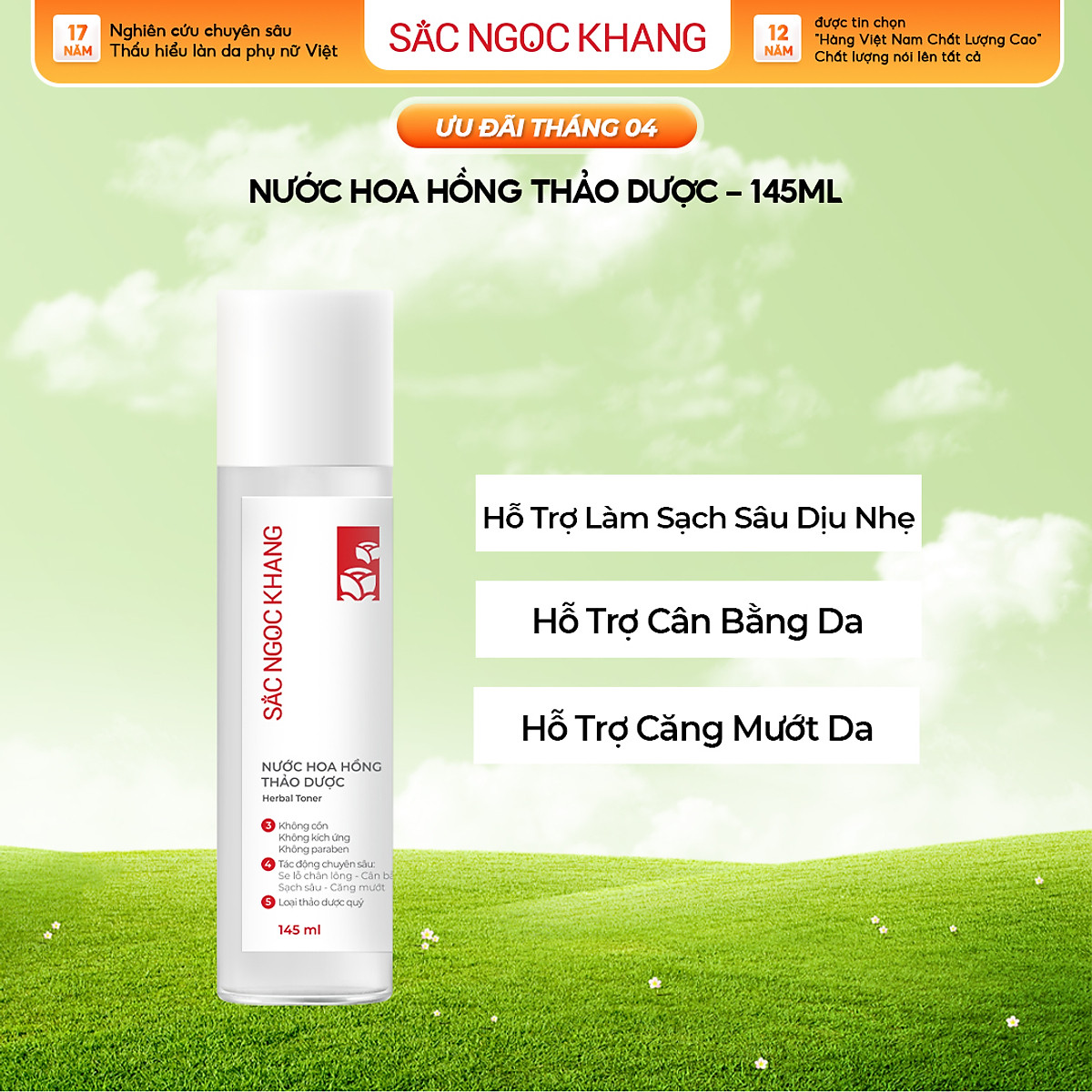 Nước Hoa Hồng Sắc Ngọc Khang MNH01 (145ml)