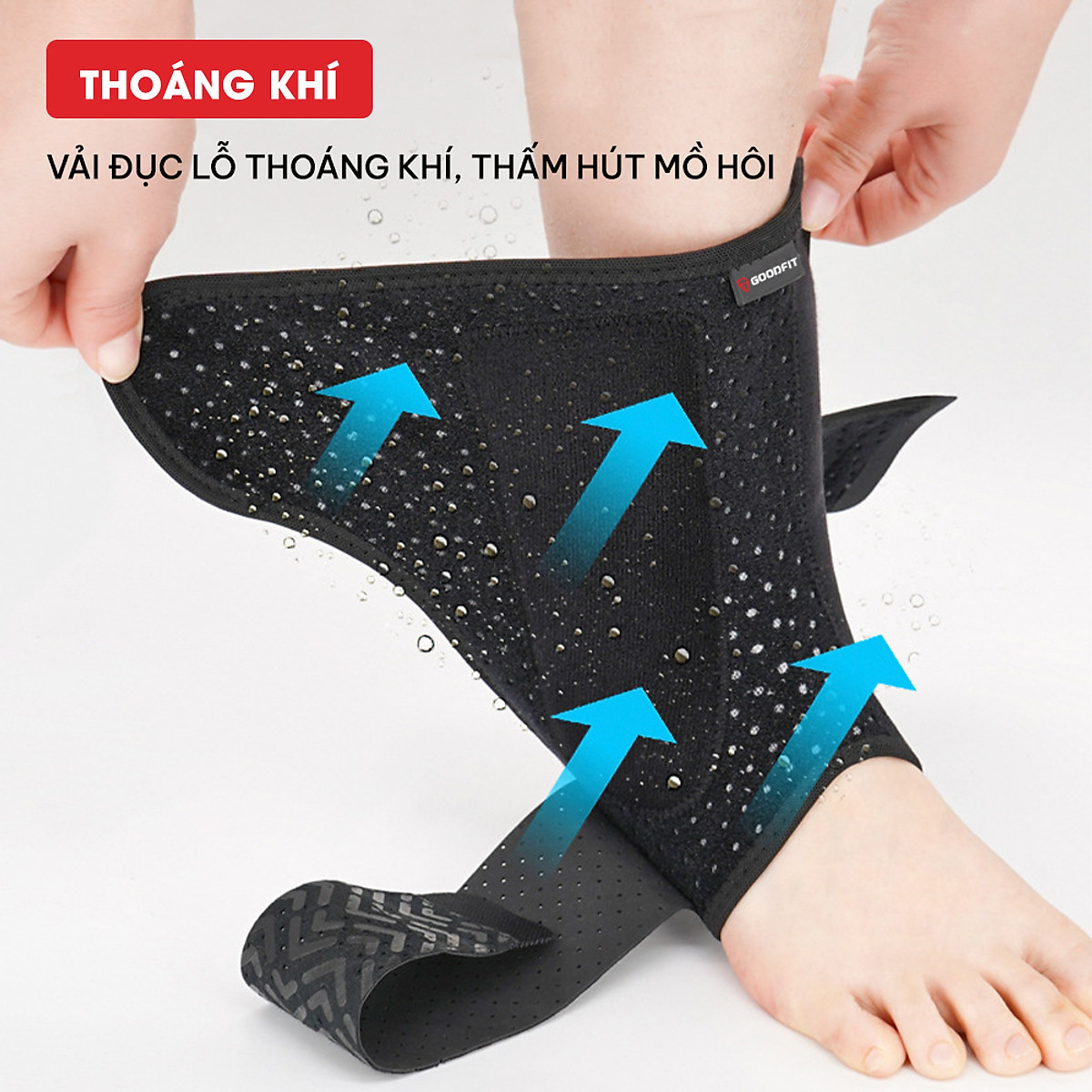 Băng quấn cổ chân có thanh nẹp cố định, bảo vệ mắt cá chân, cố định cổ chân chính hãng GoodFit GF618A