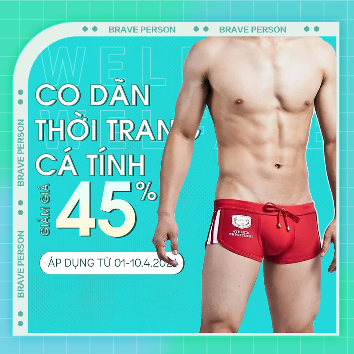Quần Bơi Nam Phong Cách Seobean S0806 - Quần Bơi Boxer Thời Trang Sexy - Thiết Kế Dây Rút Thể Thao Cá Tính