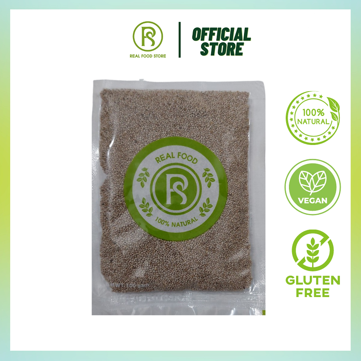100G Hạt Chia Trắng Organic Real Food (White Chia Seed Organic)