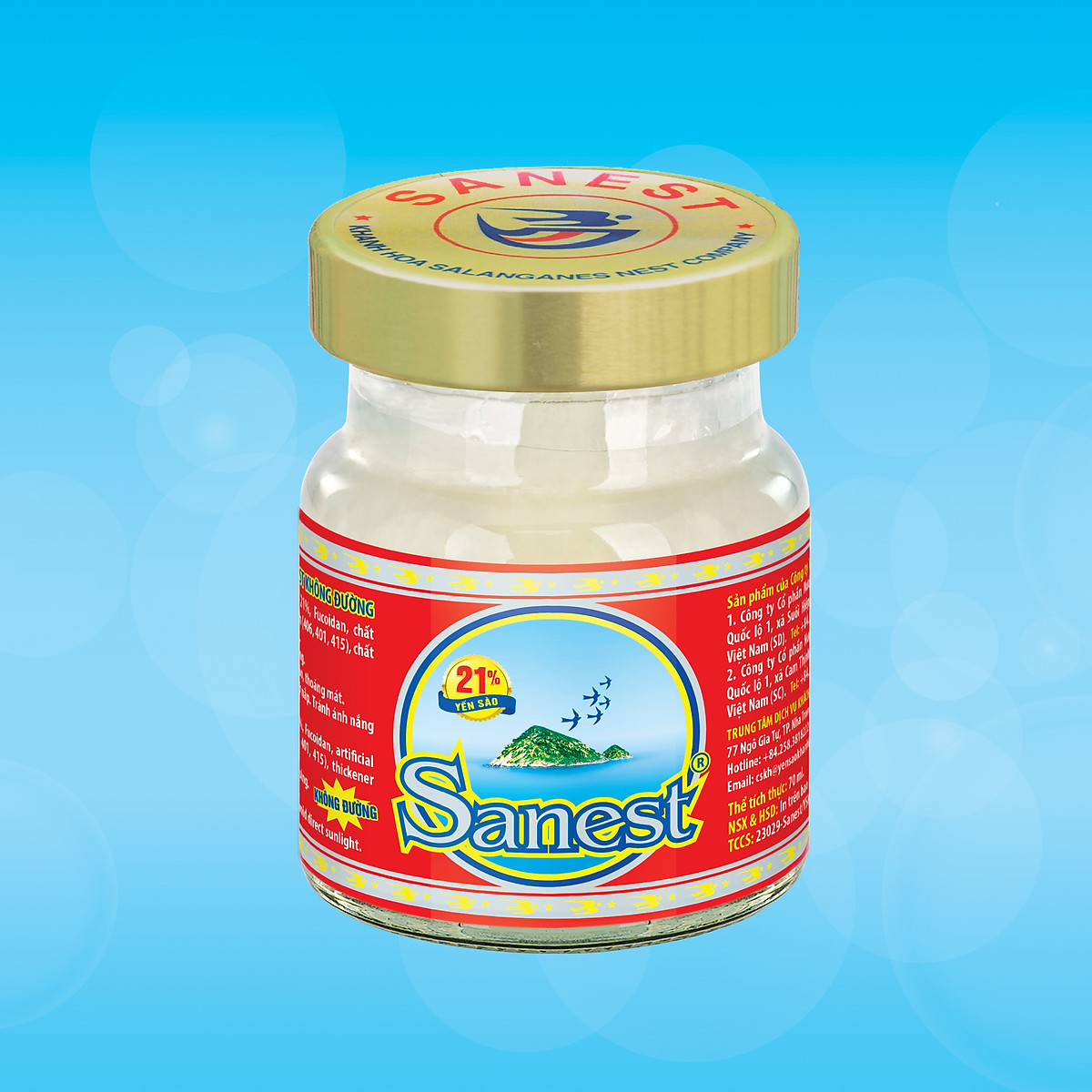 Nước Yến sào Khánh Hòa Sanest đóng lọ 70ml
