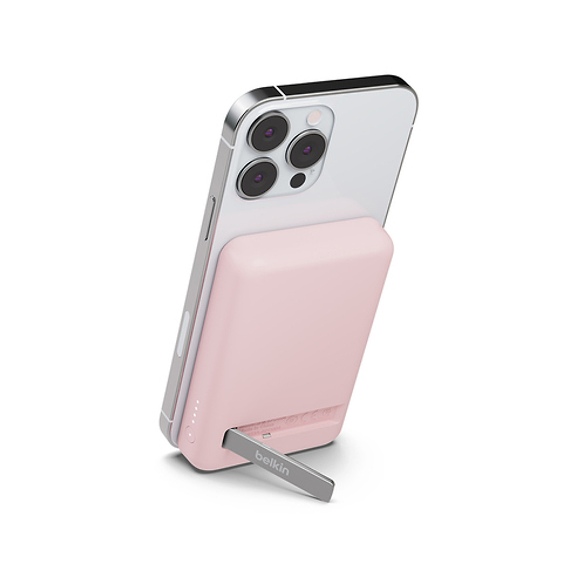 Pin sạc dự phòng không dây BOOSTCHARGE Belkin Magnetic 7.5W - 5.000mAh - có chân chống - cáp đi kèm C-C 1m - BPD004b - Hàng chính hãng