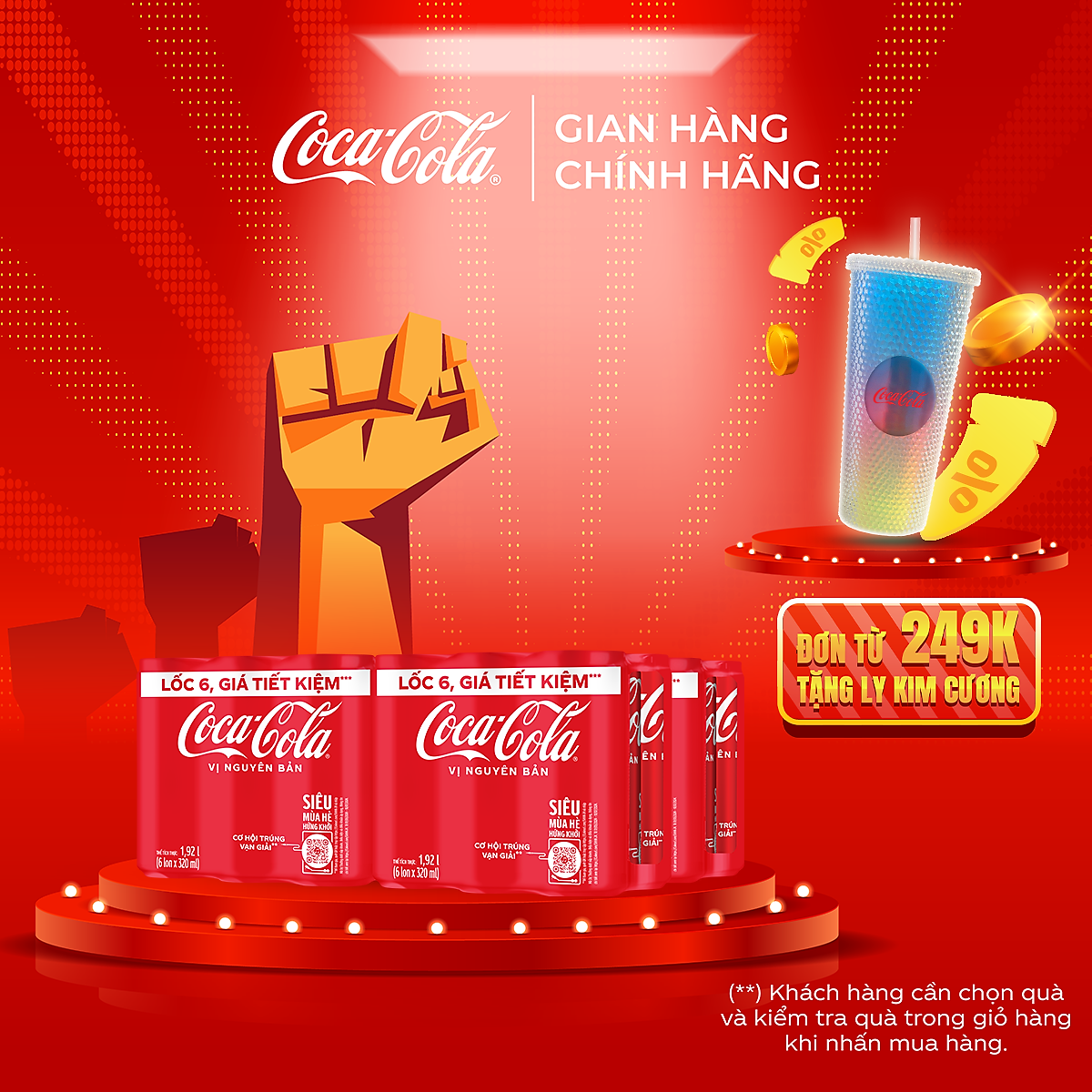 Thùng/Lốc 24 Lon Nước Ngọt Giải Khát Coca-Cola Vị Nguyên Bản Original 320m/Lon Coca-Cola Official Store