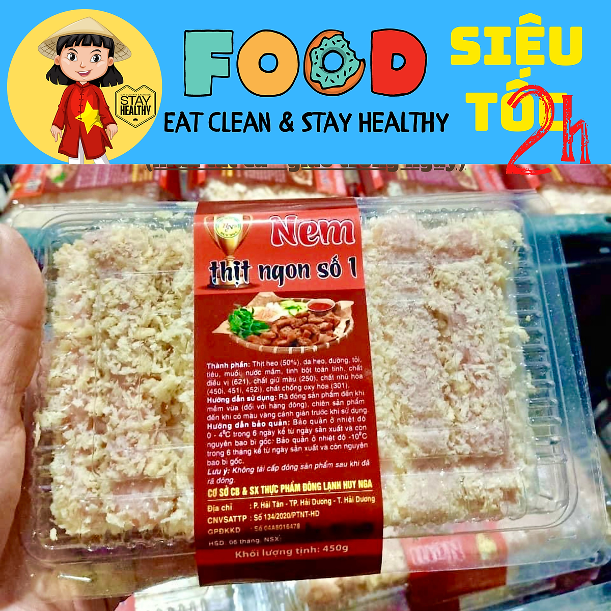 Chỉ giao HCM] – Nem Chua Rán Hà Nội Tẩm Xù - Hộp 500g - Đồ chế ...