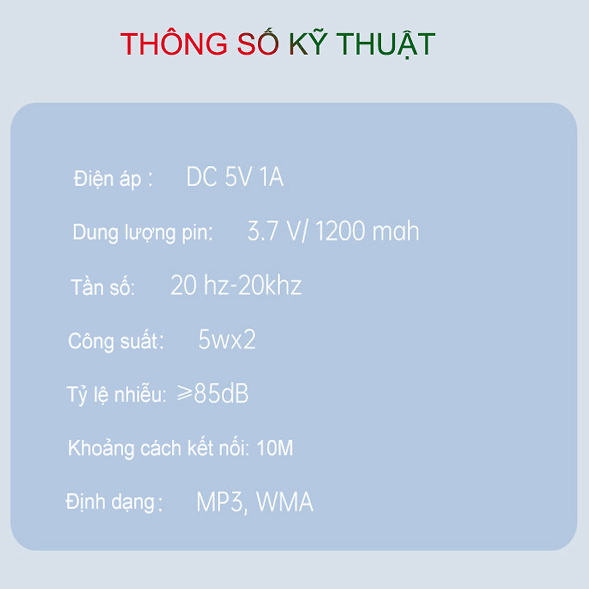 Loa Bluetooth HXSJ V6 Bản Mở Rộng Hỗ Trợ Kết Nối Bluetooth 5.0, Thẻ Nhớ, USB, Công suất 2 loa 10W Nhiều Màu Sắc - Hàng chính hãng