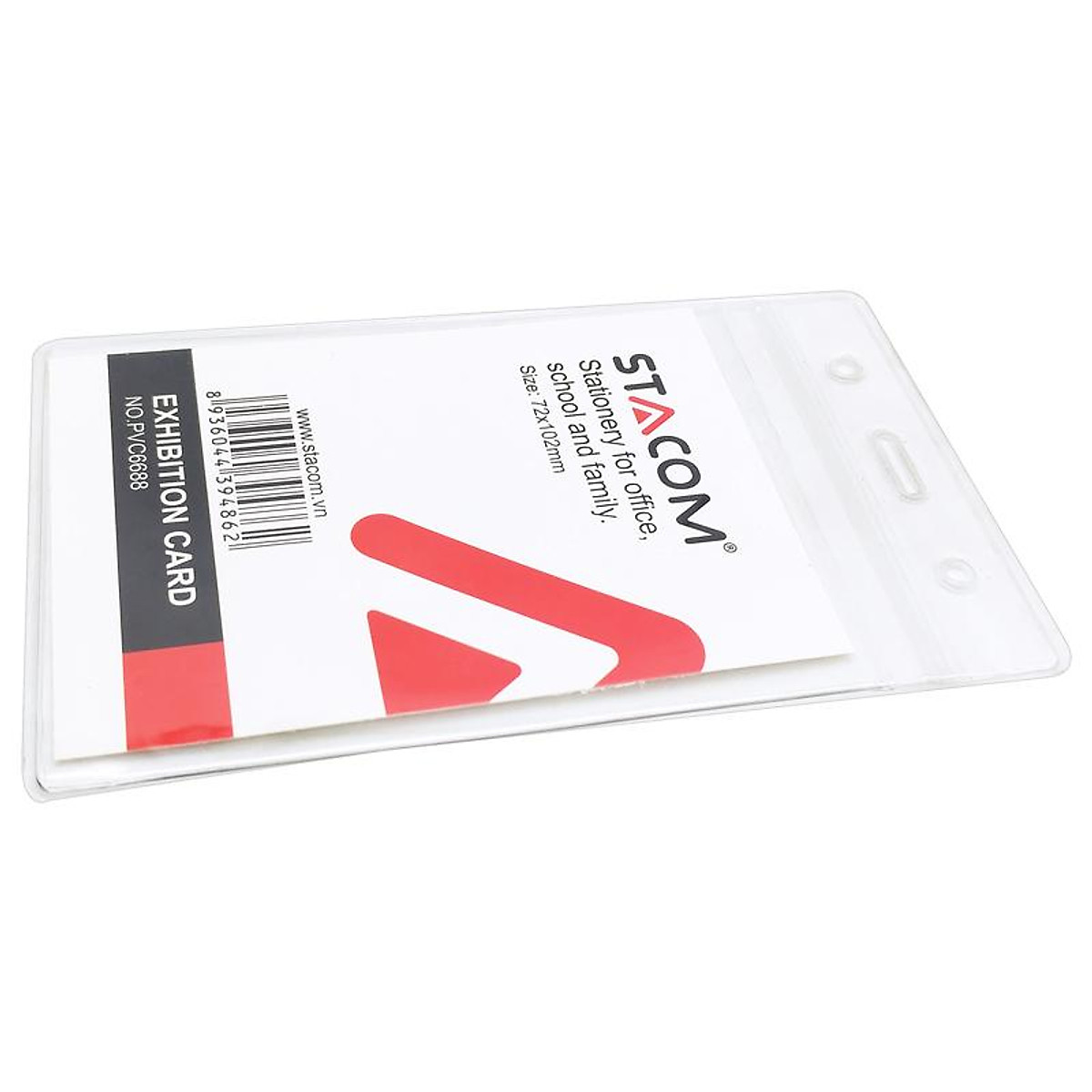 Bảng Tên Nhựa PVC Stacom Có Khóa Kéo ID-PVC6688