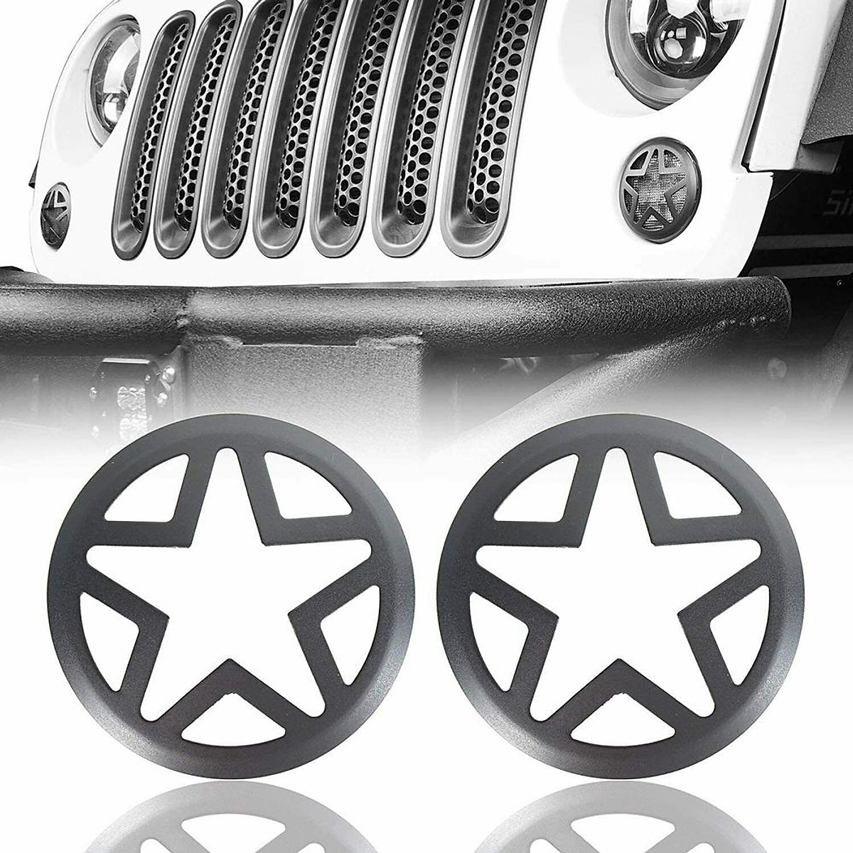 Mua Co 2 Pcs Front Turn Signal Light Cover Flasher Insert Guard Compatible  For Jeep Wrangler 2007-2017