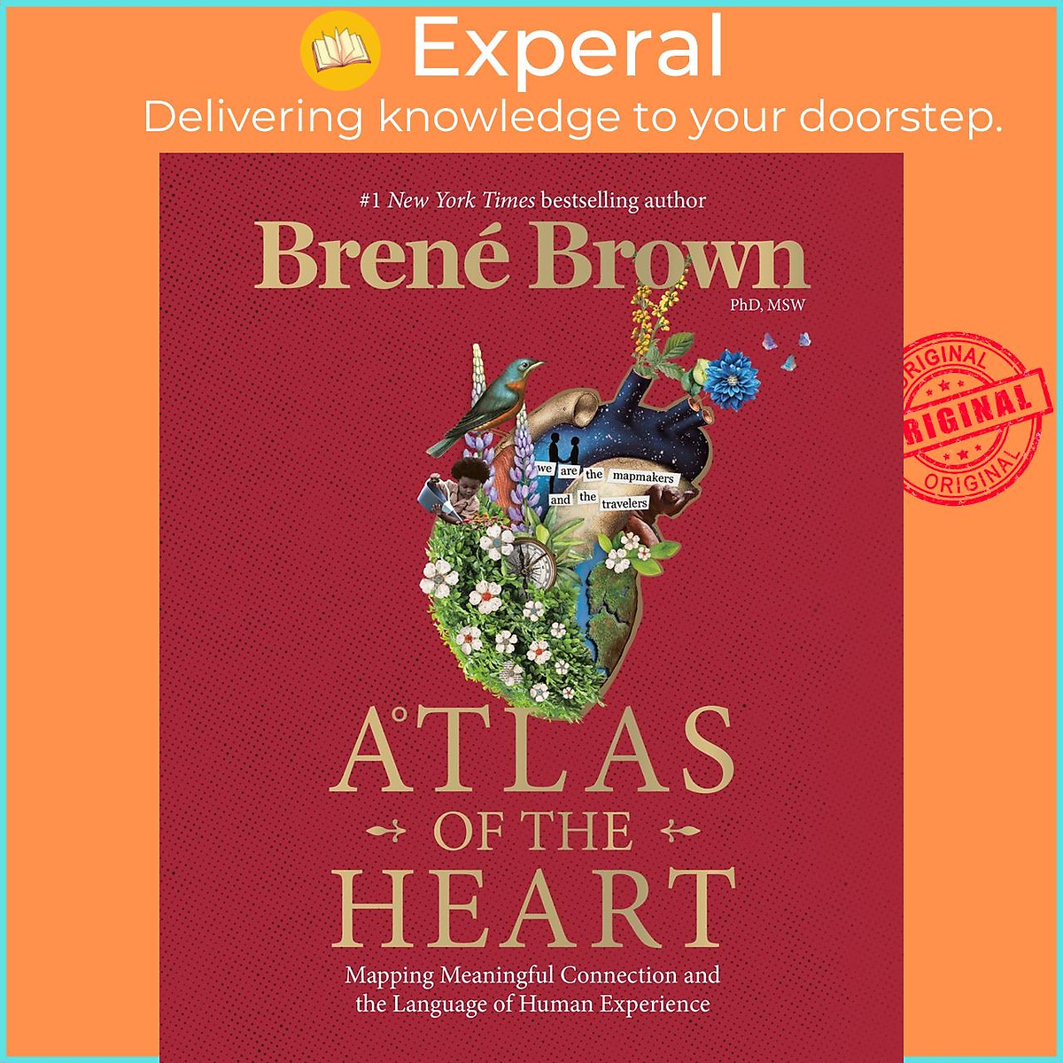 Sách - Atlas of the Heart : Mapping Meaningful Connection and the Language of Hum by Brene Brown (US edition, hardcover)