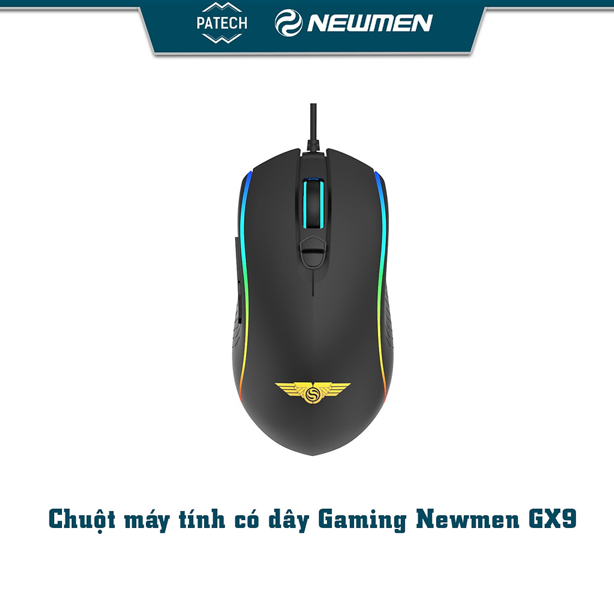 Chuột máy tính có dây Gaming Newmen GX 9, Sensor Pixart PMW3330 ...
