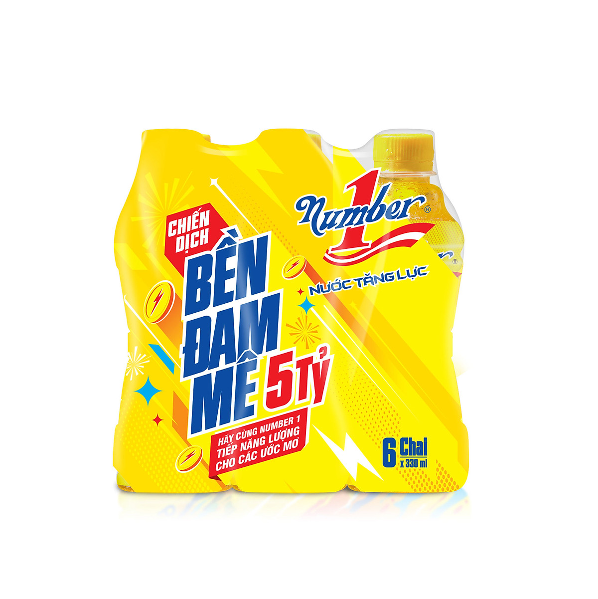 Thùng 24 chai Nước tăng lực Number 1 chai PET 330 ml