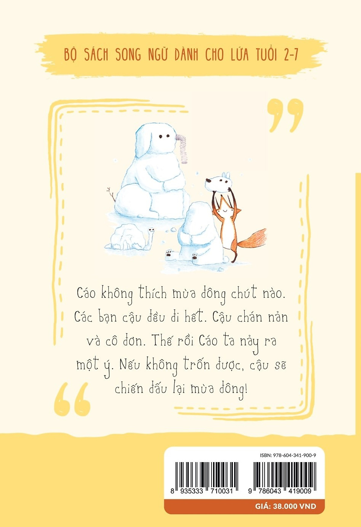 Sách Thiếu Nhi Song Ngữ | Cáo Chống Lại Mùa Đông - Fox versus Winter | Sách Song Ngữ Cho Bé | San Hô Books.