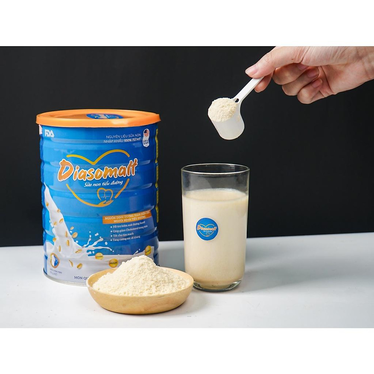 [Date T1/2024] Sữa non tiểu đường Diasomalt 850g Dinh dưỡng cho người